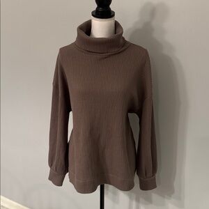 Gap Waffle Oversized Chunky Turtleneck